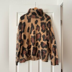 SHOW ME YOUR MUMU Fatima Turtleneck Cheetah Fever Sz XS